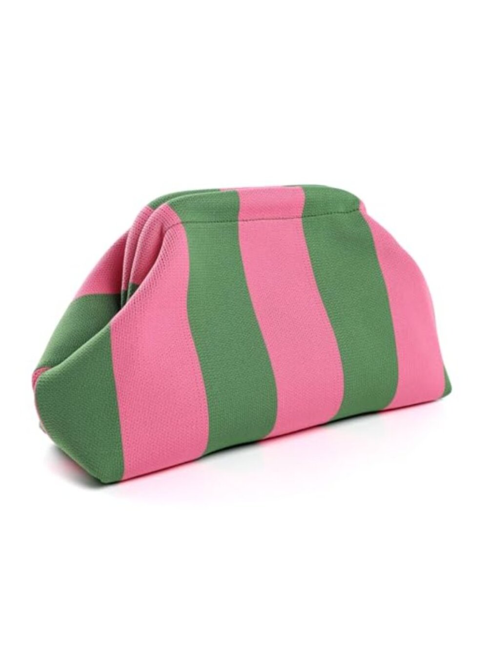 Woven Dumpling Clutch Kiss Lock Crochet Purse Summer Beach Bag